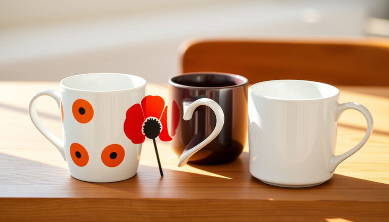 Marimekko muki 4 dl – Oiva, Unikko ja Piccolo vertailussa